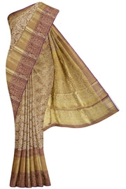 Gold Dharmavaram Tissue Silk Saree - 10K to 20K, Contrast, Dark, Dharmavaram, Kanchi Kamakshi Silks