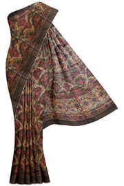 Beige Pure Silk Saree - 5K to 10K, Beige, Board room, Butta, Contrast - Kanchi Kamakshi Silks