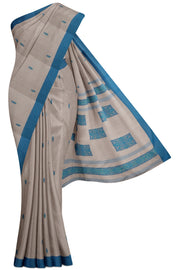 Beige Bengal Cotton Saree - Beige, Below 5K, Bengal, Board room, Contrast - Kanchi Kamakshi Silks