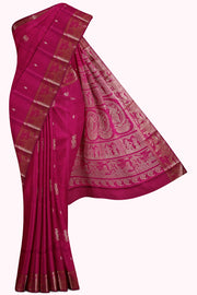 Pink Baluchari Silk Saree - 10K to 20K, Antique zari, Baluchari, Butta, Dark - Kanchi Kamakshi Silks