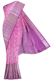 Pink Dharmavaram Silk Saree - 10K to 20K, Contrast, Dharmavaram, Jaal, Light - Kanchi Kamakshi Silks