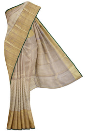 Ash Dharmavaram Silk Saree - 10K to 20K, Ash, Butta, Dark, Kanchi Kamakshi Silks