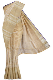 Sandal Dharmavaram Silk Saree - 10K to 20K, Dark, Dharmavaram, Jaal, Large Kanchi Kamakshi Silks