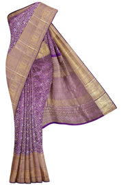 Purple Kanchipuram Silk Saree - 10K to 20K, Dark, Gold zari, Jaal, Kanchipuram - Kanchi Kamakshi