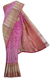 Magenta Dharmavaram Silk Saree - 10K to 20K, Butta, Contrast, Dark, Kanchi Kamakshi Silks