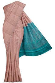 Beige Soft Silk Saree - 10K to 20K, Beige, Copper zari, Jaal, Kanchi Kamakshi Silks - Kanchi