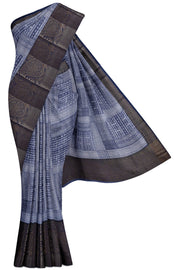 Grey Chanderi Silk Cotton Saree - All Over, Antique zari, Below 5K, Board room, Chanderi - Kanchi