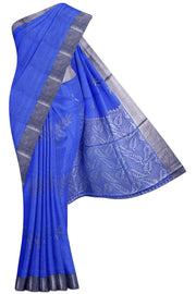 Blue Chanderi Silk Cotton Saree - 5K to 10K, Blue, Chanderi, Dark, Festive - Kanchi Kamakshi Silks