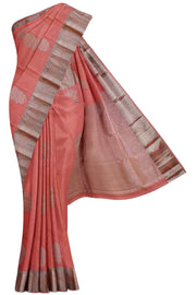 Peach Soft Silk Saree - 10K to 20K, Butta, Festive, Kanchi Kamakshi Silks, Light - Kanchi Kamakshi