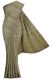 Green Bhagalpur Silk Saree - 5K to 10K, Bhagalpur, Contrast, Green, Hi Fancy - Kanchi Kamakshi Silks