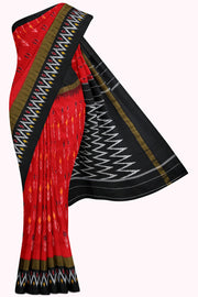 Maroon Ikat Silk Saree - 5K to 10K, Butta, Contrast, Dark, Festive - Kanchi Kamakshi Silks