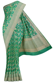 Green Banaras Katan Silk Saree - 10K to 20K, Banaras, Banaras Katan, Gold zari, Green - Kanchi 