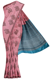 Pink Banaras Chiniya Silk Saree - 5K to 10K, Antique zari, Banaras Chiniya, Butta, Hi Fancy - Kanchi