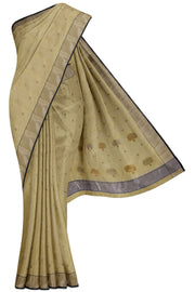 Yellow Chanderi Silk Cotton Saree - Below 5K, Butta, Chanderi, Contrast, Gold zari - Kanchi Kamakshi