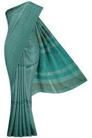Green Tussar Silk Saree - 5K to 10K, Border Less, Butta, Green, Hi Fancy - Kanchi Kamakshi Silks