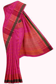 Pink Soft Silk Saree - 10K to 20K, Butta, Dark, Festive, Kanchi Kamakshi Silks - Kanchi Kamakshi 