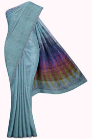 Sea Green Linen Saree - Below 5K, Board room, Butta, Cotton, Hi Fancy - Kanchi Kamakshi Silks